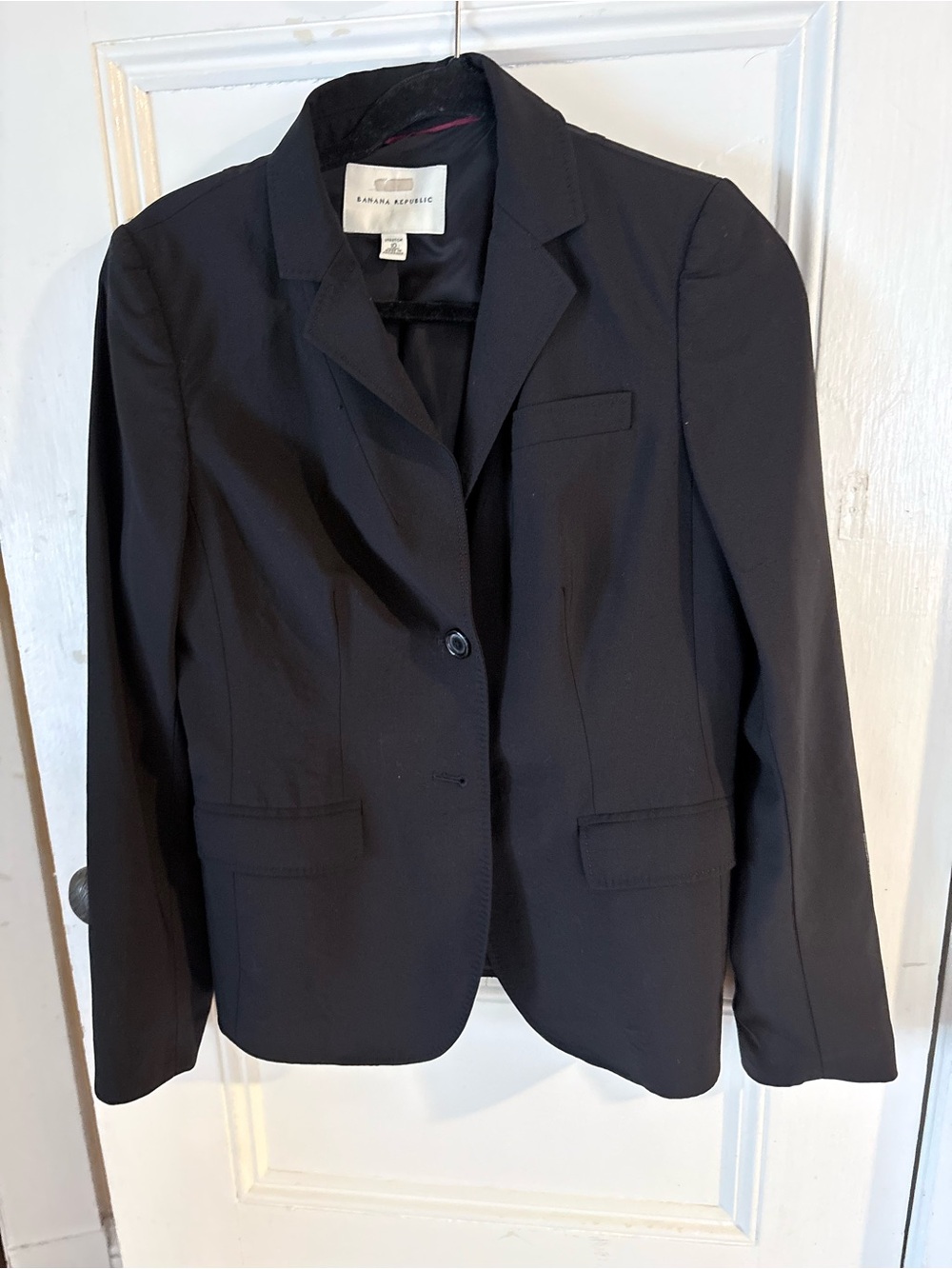 Banana Republic Women's Black Single-Button Tailored Blazer